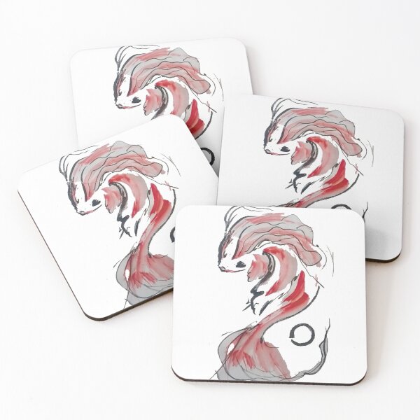 Item preview, zen koi carp sumie artwork by manuelunsui designed and sold by manuelunsui.