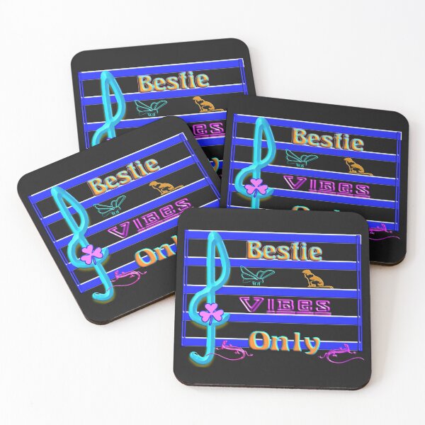 Item preview, BESTIE VIBES ONLY - FOR MUSIC AND CUTE ANIMALS LOVER designed and sold by Ralek.