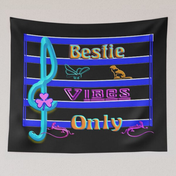 Item preview, BESTIE VIBES ONLY - FOR MUSIC AND CUTE ANIMALS LOVER designed and sold by Ralek.