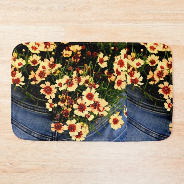 Item preview, Flowers and denim pockets designed and sold by ArtbyBodge.