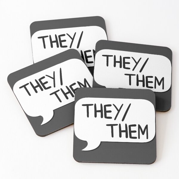 Item preview, They/Them Pronoun Bubble - White designed and sold by leashonlife.