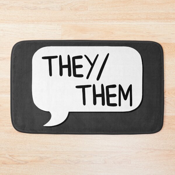 Item preview, They/Them Pronoun Bubble - White designed and sold by leashonlife.