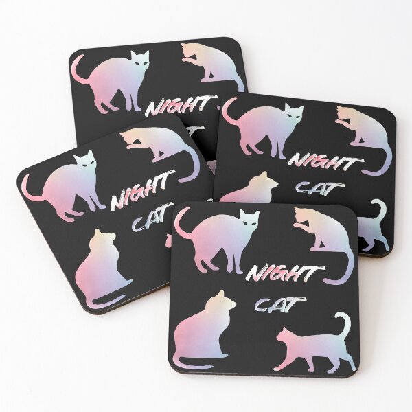 Item preview, Neon Cat at Starry Night designed and sold by JoyforU.