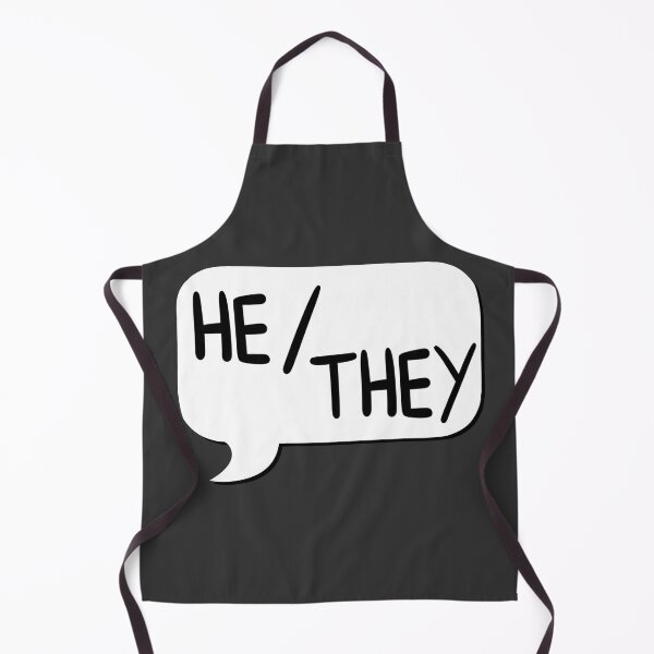 Item preview, He/They Pronoun Bubble - White designed and sold by leashonlife.