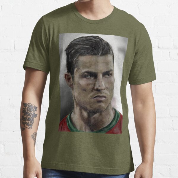 T-shirt.Ronaldo.Football.Sports ronaldo, soccer, football, cristiano ronaldo,  cr 7, cristiano, real madrid, messi, juventus, portugal, madrid, barcelona,  manchester united, Active T-Shirt Essential T-Shirt for Sale by haroun700