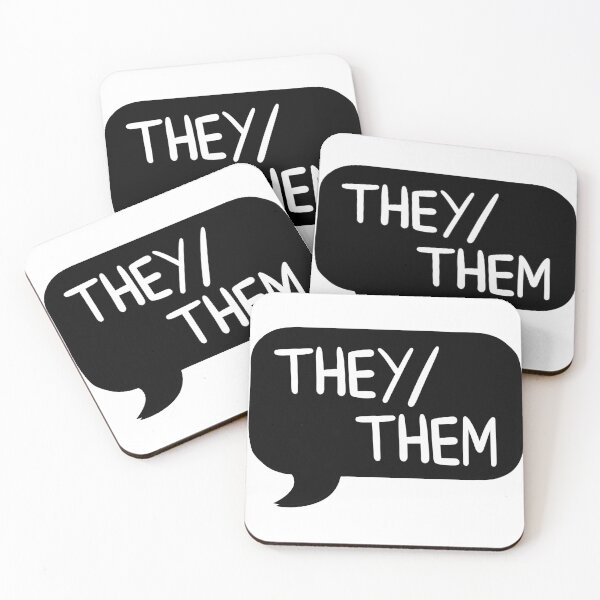 Item preview, They/Them Pronoun Bubble - Black designed and sold by leashonlife.