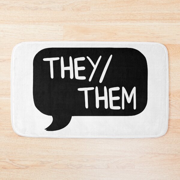 Item preview, They/Them Pronoun Bubble - Black designed and sold by leashonlife.