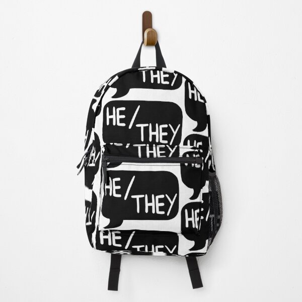 Item preview, He/They Pronoun Bubble - Black designed and sold by leashonlife.