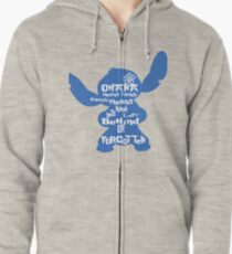 Stitch Ohana means family Zipped Hoodie