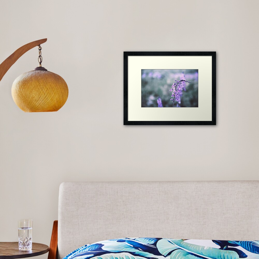Flower meadow in vintage look Framed Art Print