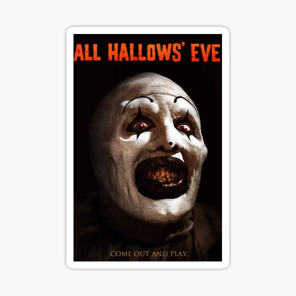 All hallows eve terrifier art the clown horror film Sticker