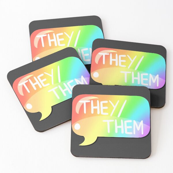Item preview, They/Them Pronoun Bubble - Rainbow designed and sold by leashonlife.