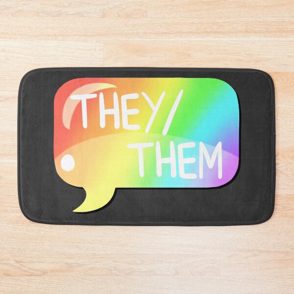 Item preview, They/Them Pronoun Bubble - Rainbow designed and sold by leashonlife.