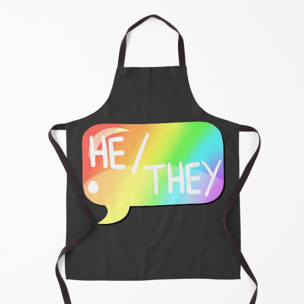 Item preview, He/They Pronoun Bubble - Rainbow designed and sold by leashonlife.