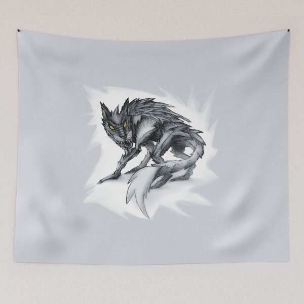 Item preview, Tibicenas - gray wolf demonic creature designed and sold by zazuzanta.