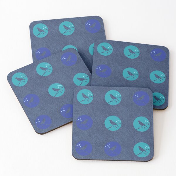 Item preview, Denim Birds Blue on Blue designed and sold by vortexatelier.