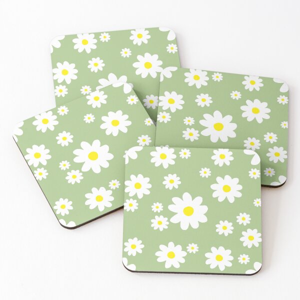 Item preview, Spring Daisy Pattern on Sage Green designed and sold by Julie Erin Designs.