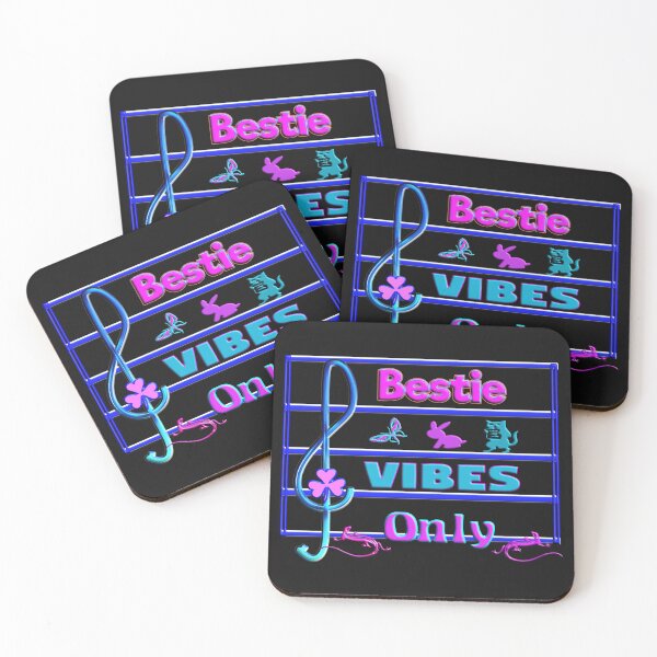 Item preview,  BESTIE VIBES ONLY - FOR MUSIC AND CUTE ANIMALS LOVER designed and sold by Ralek.