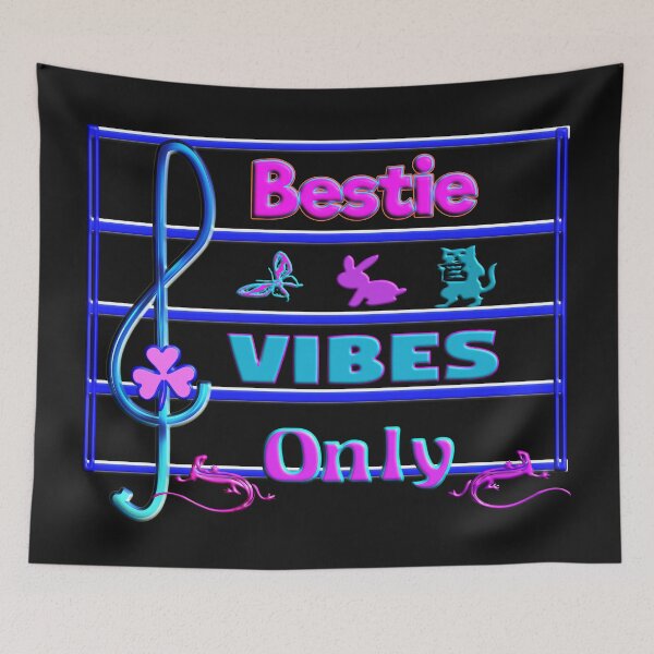 Item preview,  BESTIE VIBES ONLY - FOR MUSIC AND CUTE ANIMALS LOVER designed and sold by Ralek.