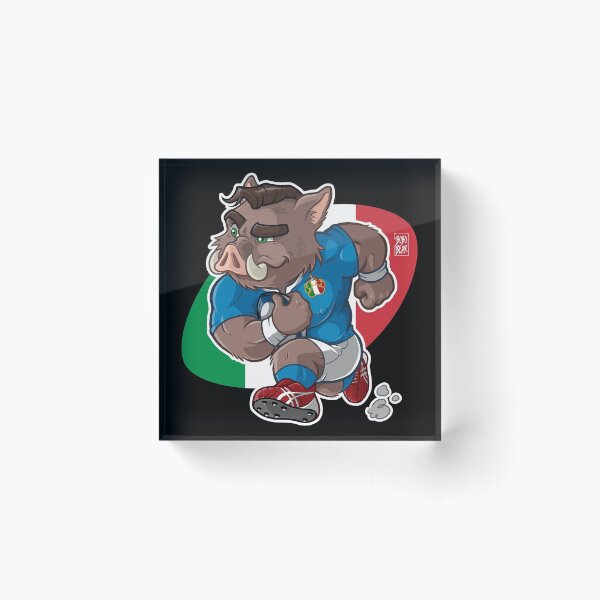 RUGBY BOAR (ITALY) - BEARZOO SERIES Acrylic Block
