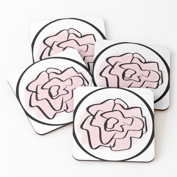 Item preview, minimalist pink rose designed and sold by samar-n.