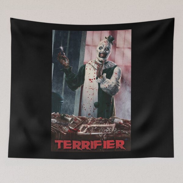 Item preview, Terrifier movie horror art the clown poster film  designed and sold by Pandorazbox.
