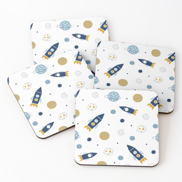 Item preview, Space pattern rockets and planets designed and sold by della95.