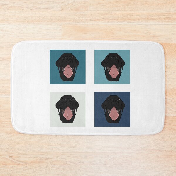 Aperçu de l'œuvre Happy Black Lab : Bleu créée et vendue par rmcbuckeye.