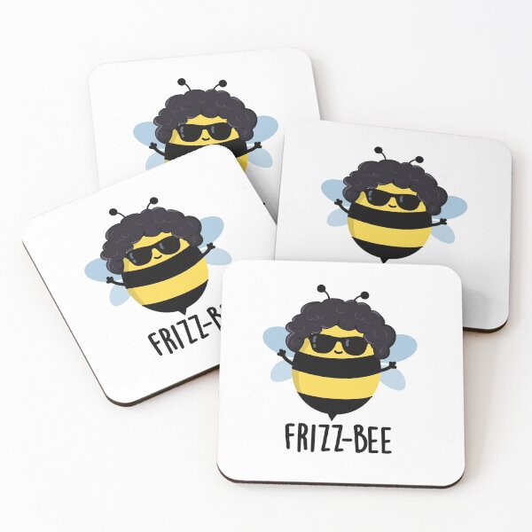 Item preview, Frizz-Bee Funny Afro Bee Puns  designed and sold by punnybone.