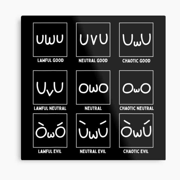 Alignment Chart Meme Metal Prints Redbubble