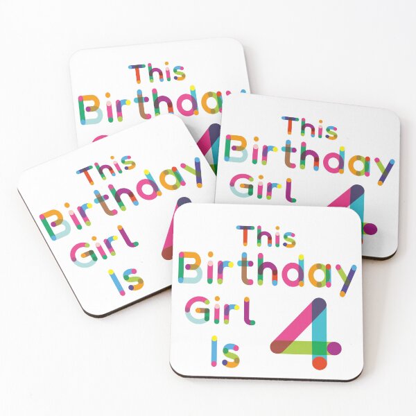 Item preview, The Birthday Girl is 4  designed and sold by JustSayingGifts.