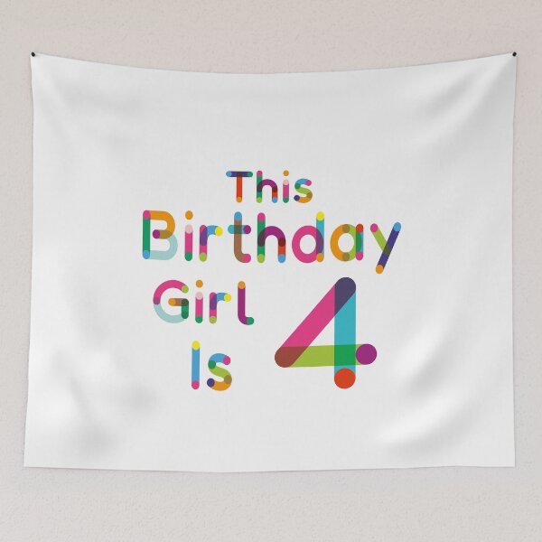 Item preview, The Birthday Girl is 4  designed and sold by JustSayingGifts.