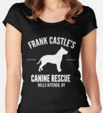 Frank Castle - Dog Rescue Women's Fitted Scoop T-Shirt