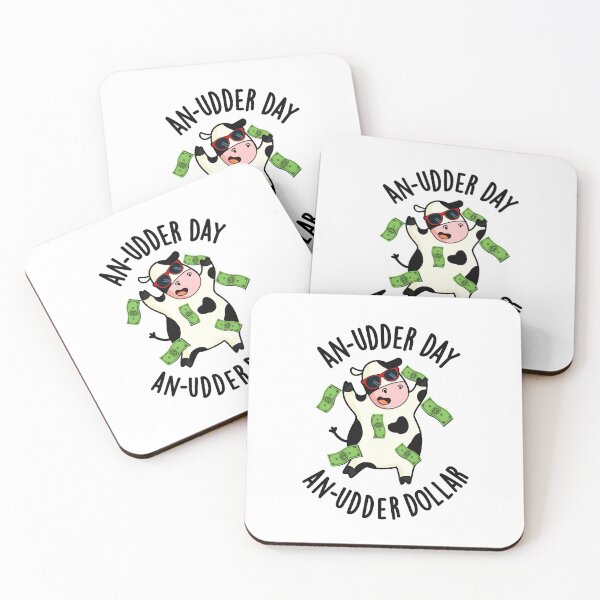 Item preview, An Udder Day An Udder Dollar Funny Cow Puns  designed and sold by punnybone.