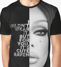 Rabe Text Porträt Grafik T-Shirt