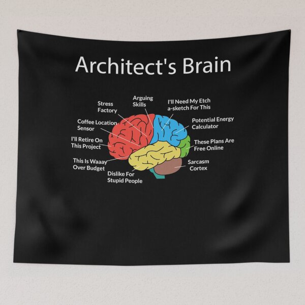 Item preview, Funny Architect's Brain Architecture Students Gifts designed and sold by AvisFeest.