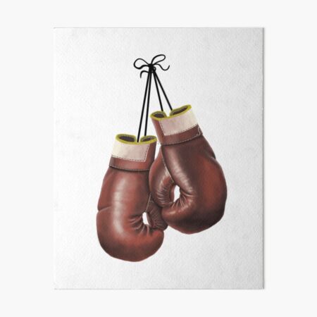 Vintage Cutting Board, Vintage Boxing Gloves on the Old Wooden Background  Antique Equipment Photo Art Print, Decorative Tempered Glass Cutting and  Serving Board, Small Size, Brown, by Ambesonne 