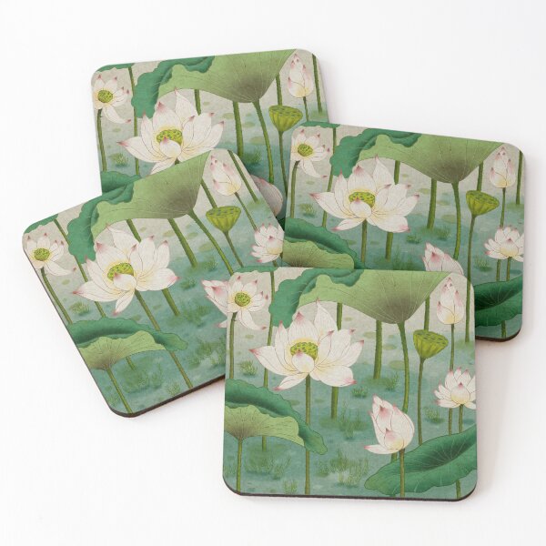 Item preview, Lotus flowers B - Minhwa-Korean traditional/folk art designed and sold by minsillust.