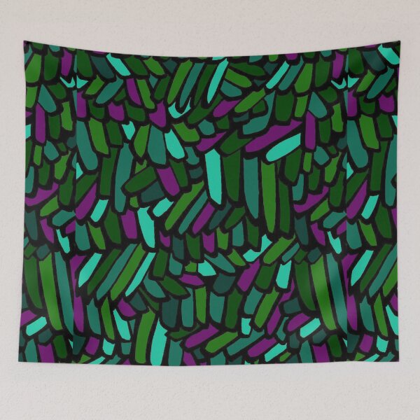 Item preview, Fantastical Purple and Green Abstract Collage designed and sold by Korroby.