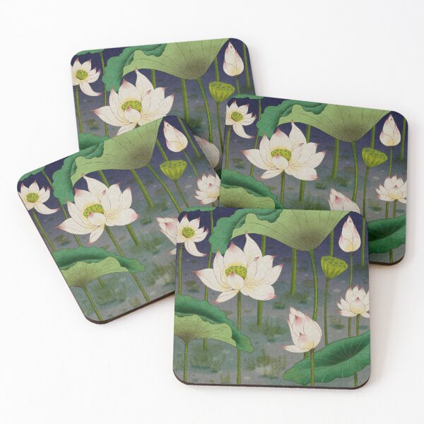 Item preview, Lotus flowers C - Minhwa-Korean traditional/folk art designed and sold by minsillust.
