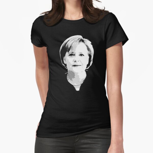 Angela Merkel Tailliertes T-Shirt