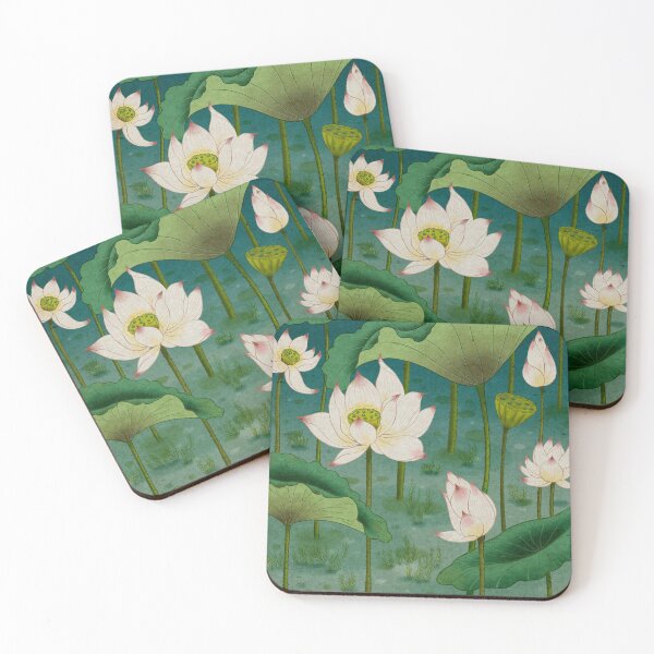 Item preview, Lotus flowers A - Minhwa-Korean traditional/folk art designed and sold by minsillust.