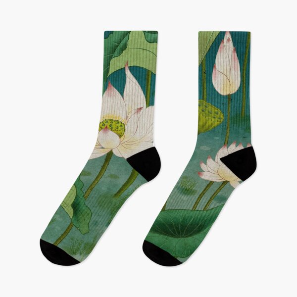 Item preview, Lotus flowers A - Minhwa-Korean traditional/folk art designed and sold by minsillust.