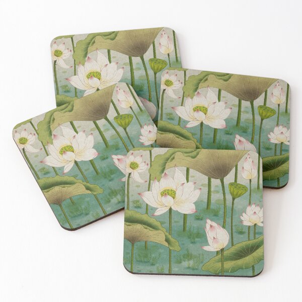 Item preview, Lotus flowers D - Minhwa-Korean traditional/folk art designed and sold by minsillust.