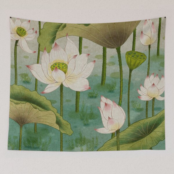 Item preview, Lotus flowers D - Minhwa-Korean traditional/folk art designed and sold by minsillust.
