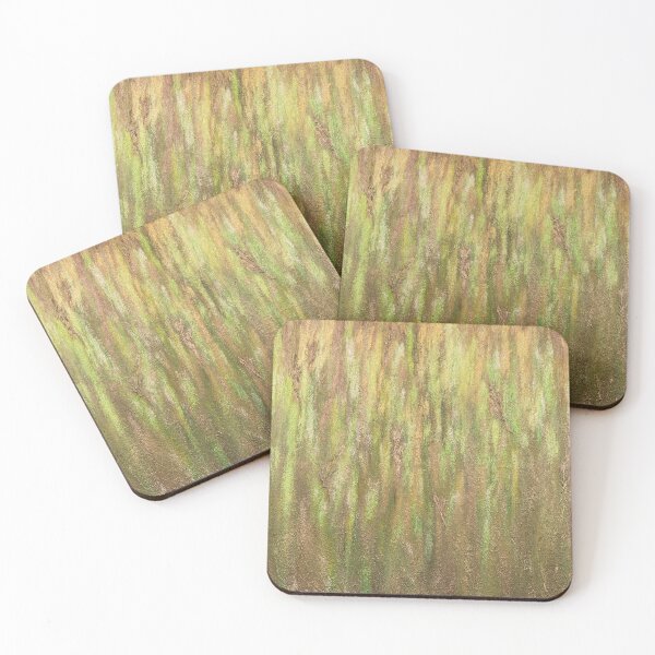 Item preview, Wilderness Green and Gold Abstract Art Work designed and sold by Ilana Khoshsima.