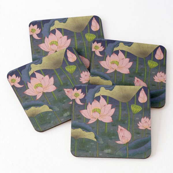 Item preview, Lotus flowers E - Minhwa-Korean traditional/folk art designed and sold by minsillust.