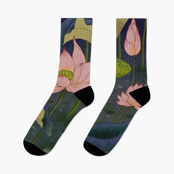 Item preview, Lotus flowers E - Minhwa-Korean traditional/folk art designed and sold by minsillust.