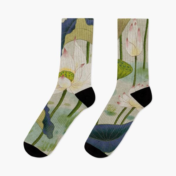 Item preview, Lotus flowers F - Minhwa-Korean traditional/folk art designed and sold by minsillust.