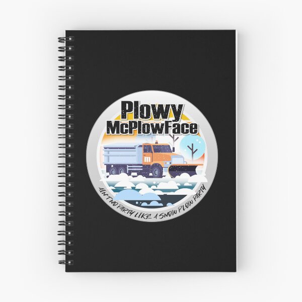 Item preview, Plowy McPlowFace clears snow as a snowplow plows snow circle designed and sold by friendly-fox.